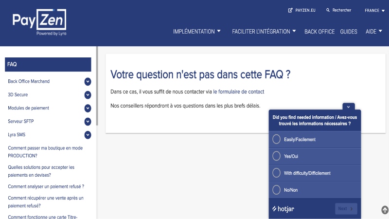 FAQ exemple PayZen
