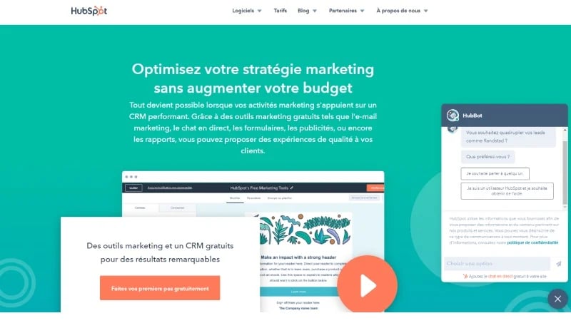 Hubspot CRM logiciel gratuit