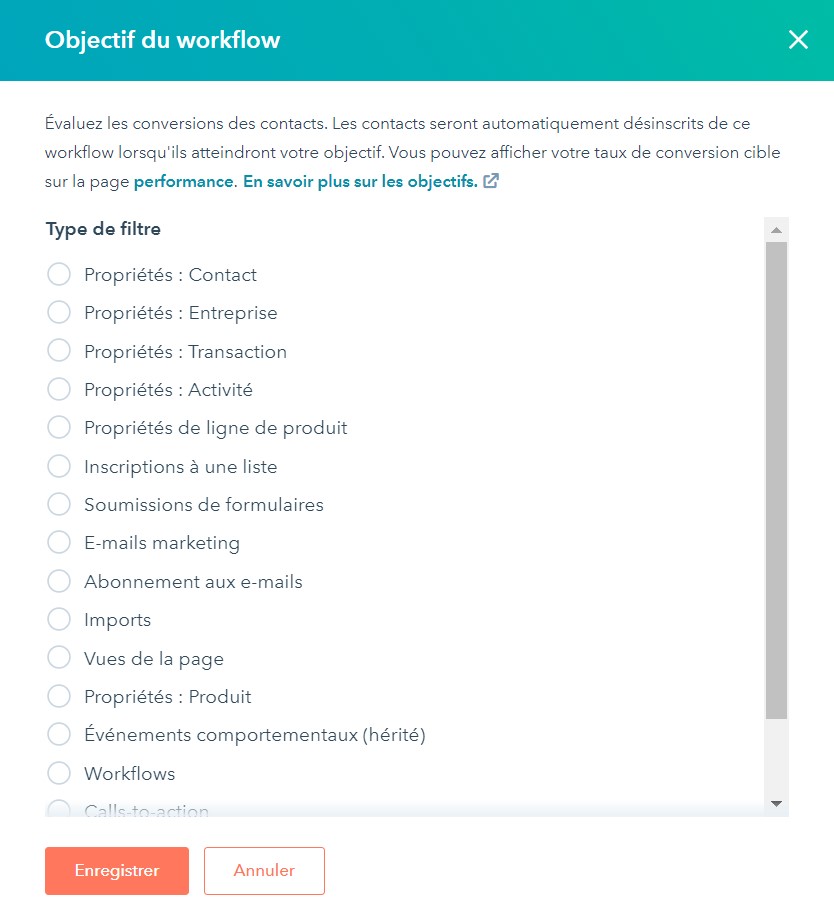 hubspot workflows - objectif du workflow