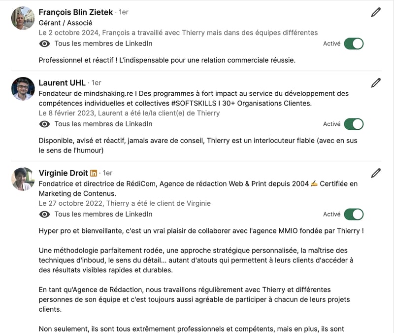 avis client mmio