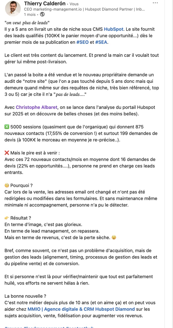 gestion des leads