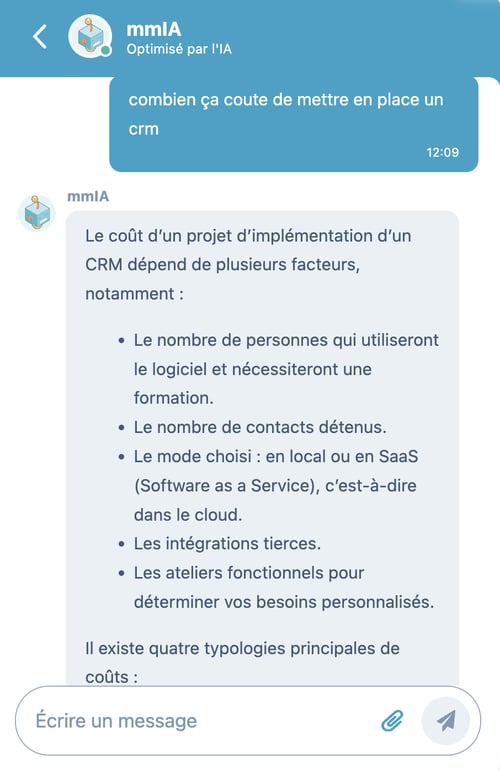 ia marketing chatbot exemple