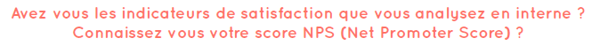 Indicateur satisfaction NPS