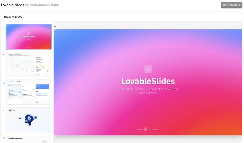 lovable presentation propale