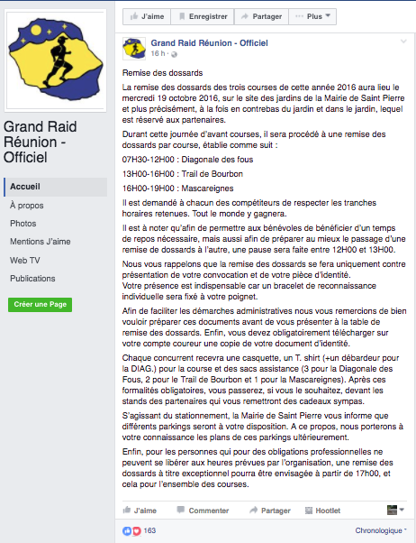 grand raid reunion 2016 page facebook