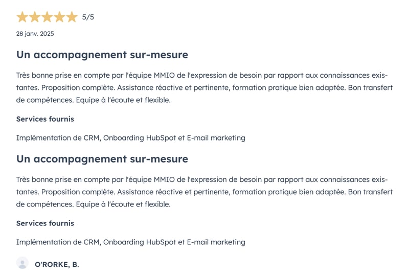 recommandation client
