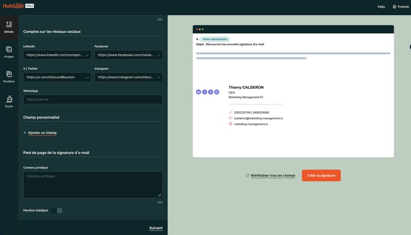hubspot signture generator
