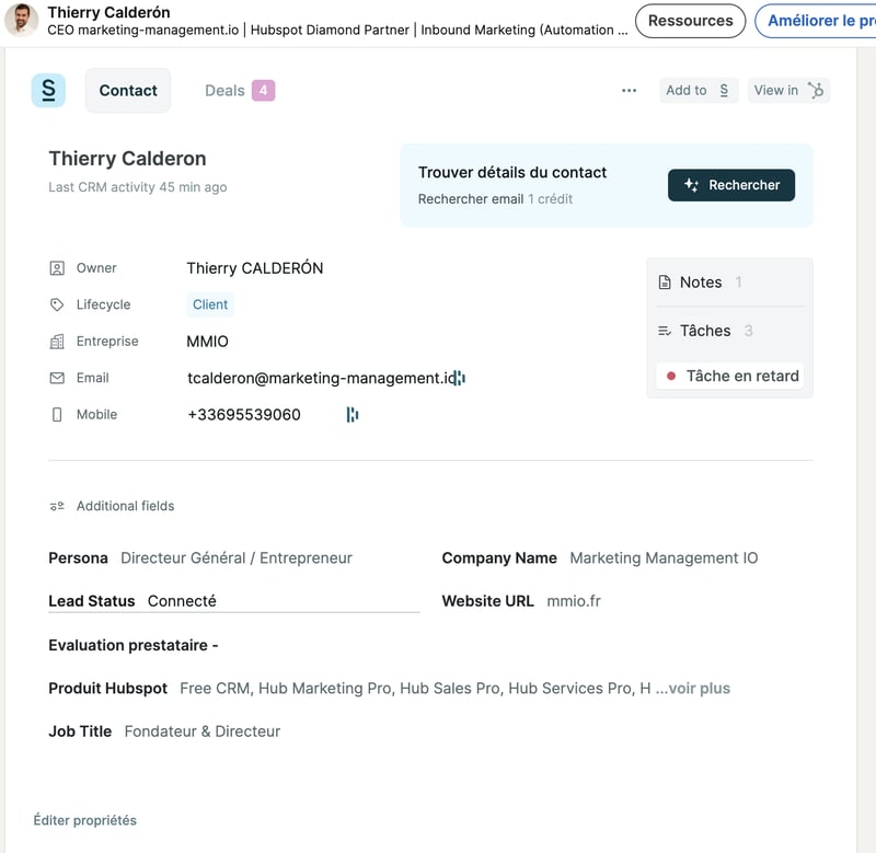 connecteur linkedin crm